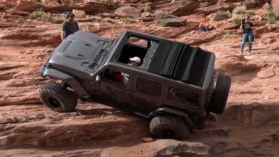 Watch Jeep Wrangler 392 Nearly Flip On Sketchy Slope At Moab