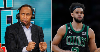Charles Barkley, Shaq lost it comparing Derrick White to Stephen A. Smith and their hairlines