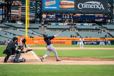 The Tigers playing the Guardians in front of a mostly empty stadium was sad