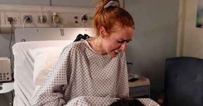 Emmerdale fans spot blunder as Chloe set to give birth on Charity and Mack's wedding day