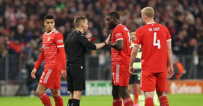 VAR cancels red card in minute of mayhem as Bayern vs Man City threatens to boil over