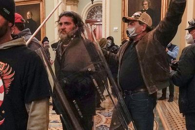 Proud Boy says he took riot shield for protection on Jan. 6