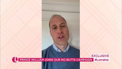 Prince William thanks Lorraine Kelly for work on bowel cancer campaign No Butts