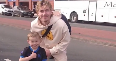 Adorable young Rangers fan goes viral on TikTok after dancing with Todd Cantwell outside Ibrox stadium