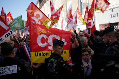 Protesters angry at pension law stage actions across France