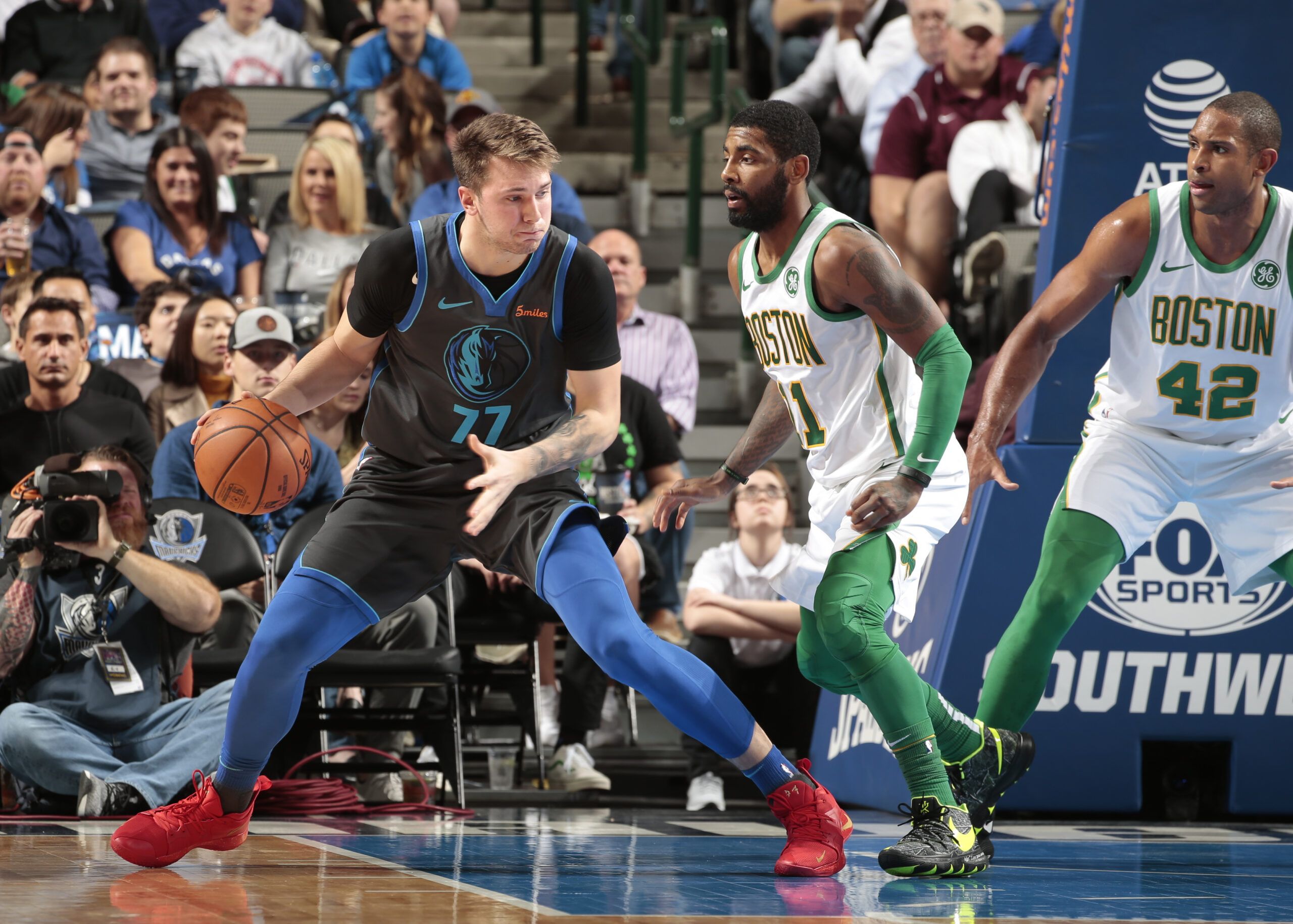 Dallas mavericks vs boston celtics. Kyrie Irving Luka Doncic.