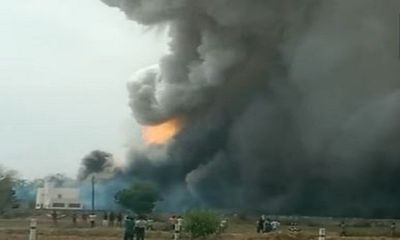 Gujarat: Massive fire breaks at firecracker factory in Aravalli