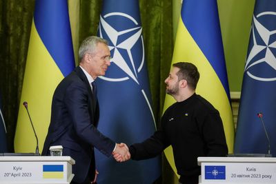 Ukraine's rightful place is in NATO, alliance chief says in rare visit to Kyiv
