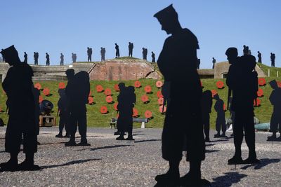 Veterans emotional as Falklands art installation unveiled