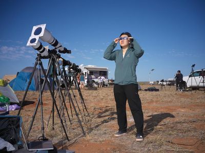 Burning Man meets Mad Max: solar eclipse hunters gather in Australia for ‘otherwordly’ event