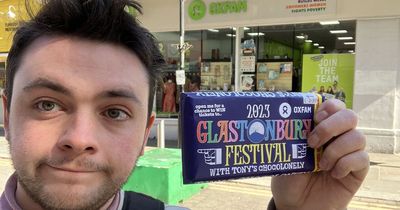 I tried to win Glastonbury tickets from Oxfam using a chocolate bar