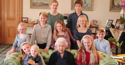 Picture of late Queen with grandchildren released for her 97th birthday