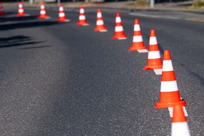 Police investigating viral video showing driver moving cones to escape traffic