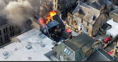 Huge fire above Scottish restaurant seen from miles away