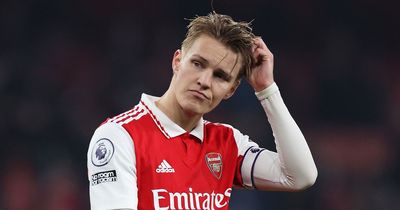 Martin Odegaard can't hide frustration with Thomas Partey as Arsenal title hopes dented