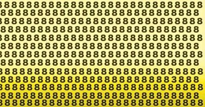 Only those with exceptional skills can spot number three in sea of eights in six seconds