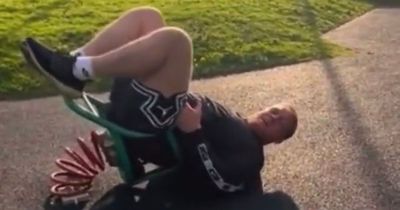 19st Welsh rugby star gets stuck in child's playground seat