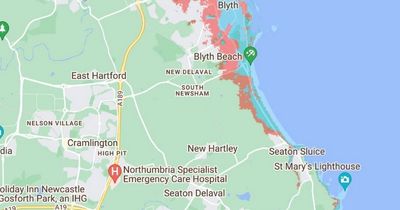 Shocking maps show North East towns and villages underwater by 2050 if sea levels rise