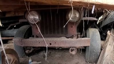 See Classic 1950 Willys Jeep Miraculously Rescued From Collapsed Barn