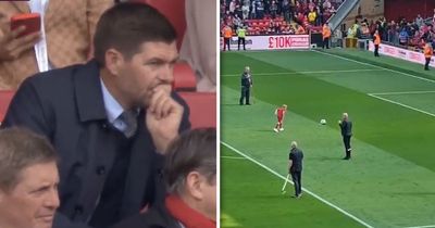 Adorable moment Steven Gerrard's son scores at Anfield in front of the Kop