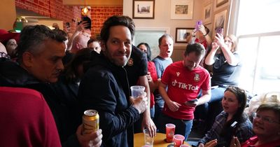 Paul Rudd drinks pints and takes selfies in Wrexham pub ahead of crucial football match