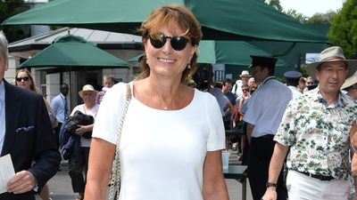 We're obsessed with Carole Middleton's white tailored shift dress