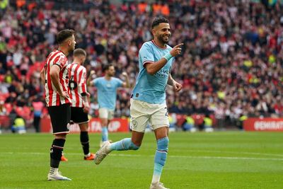 Riyad Mahrez treble cuts down Blades and takes Manchester City to FA Cup final