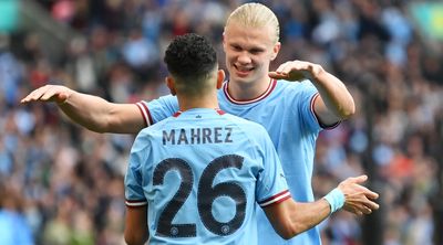 Riyad Mahrez hat-trick at Wembley sees Manchester City cruise into FA Cup final