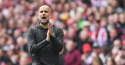Pep Guardiola sends cheeky message to Manchester United over Man City treble chances