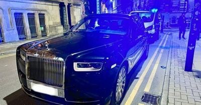 Driver of luxury Rolls Royce apprehended after 'catching attention' of police in Manchester