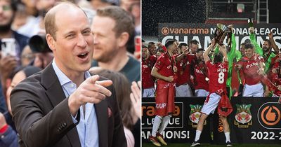 Prince William sends special message to Wrexham after Welsh side secure promotion