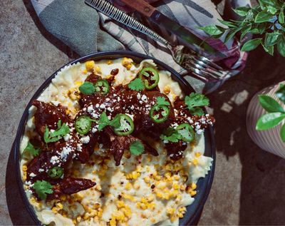 Try this spicy Mexican charred corn mac
