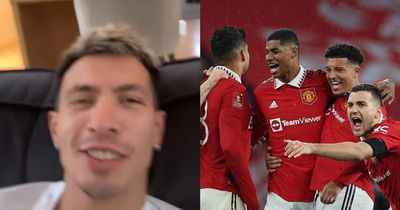 How Lisandro Martinez reacted to Manchester United reaching FA Cup final after Brighton win