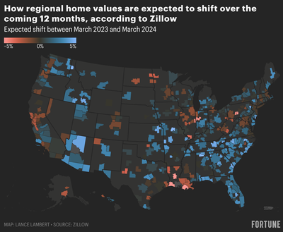 A divided housing market: Zillow says these 294 markets to see home price gains while these 102 markets tick lower