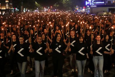 Torchlight march marks mass deaths of Armenians