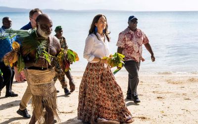 Princess Mary touches down on climate change mission in the Pacific