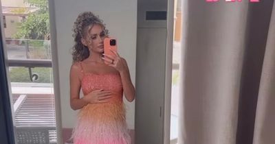 Laura Anderson cradles bump in colourful tassel dress as she celebrates birthday in Dubai