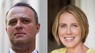 Representative of Goldstein MP Zoe Daniel clashes with former MP Tim Wilson over Anzac wreath laying