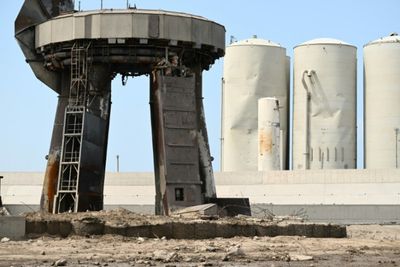 Giant SpaceX rocket left craters, serious damage to launchpad