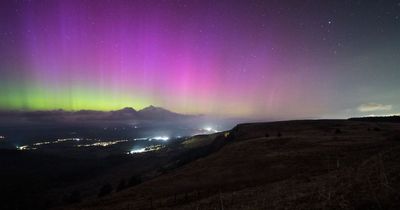 Photos show Northern Lights in Wales last night and they were seen far south as Penzance in Cornwall