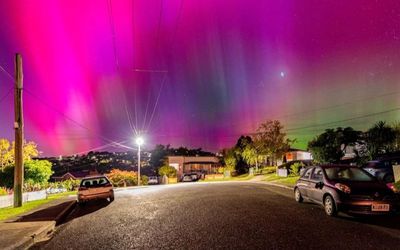 Neon night sky delights in rare show across southern Australia