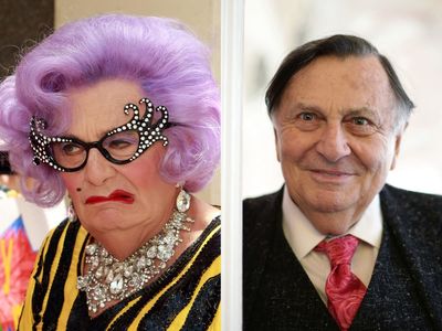 Dame Edna pays tribute to ‘would-be comedian’ Barry Humphries in self-penned obituary