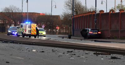 Audi driver arrested as man taken to hospital after serious crash