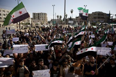 Hundreds protest against Arab rapprochement with Syria’s al-Assad