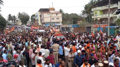 Amit Shah roadshow at Alur in Hassan