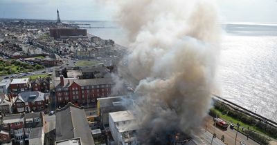 Blackpool hotel fire as inferno rips through building and sends smoke across sky