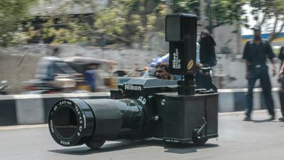 This Nikon camera is nuts… you can drive it on the road at 28mph!