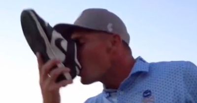 Bryson DeChambeau delights LIV Golf fans after downing beer from his shoe on the range