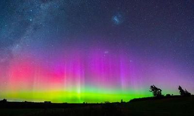 Aurora Australis lights up New Zealand skies in spectacular ‘solar tsunami’