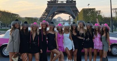 Sophie Habboo wows fans in cowgirl themed accessories for Paris hen do